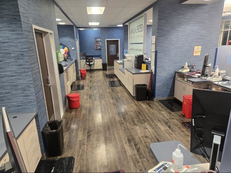 Medical office workstations and floors cleaned by AICS in Champaign County, IL